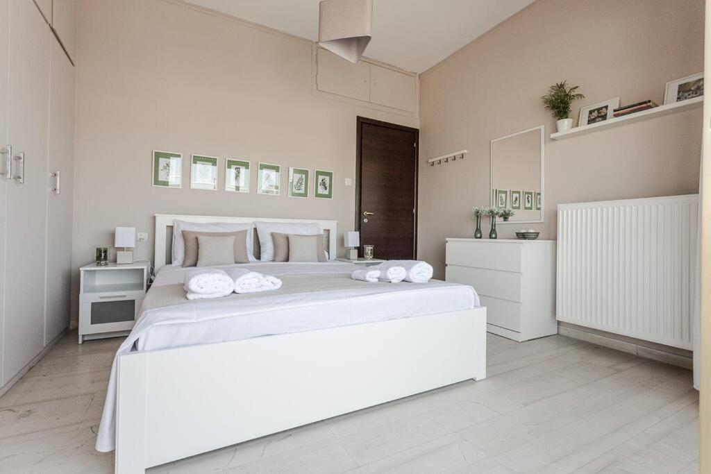Cozy Seaside Penthouse With Sea & Mountain View. Appartement Volos Buitenkant foto